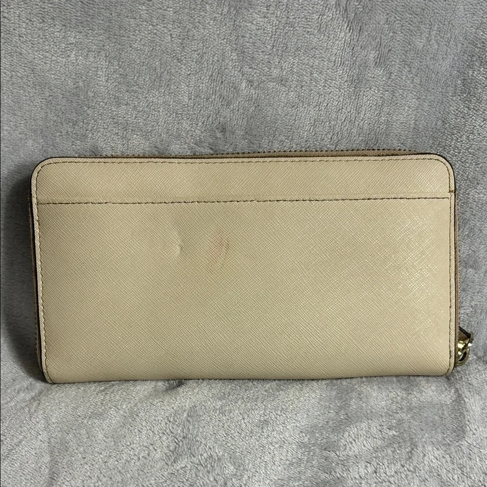 Kate Spade New York Beige Zip-Around Wallet